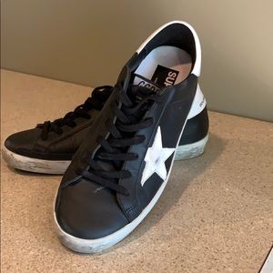Golden Goose black leather sneakers-size 39